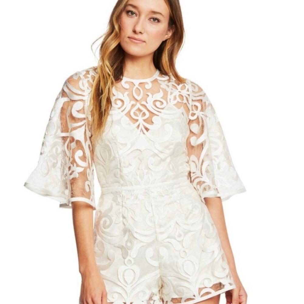 Finders Keepers Alchemy Playsuit lace overlay romper size small
